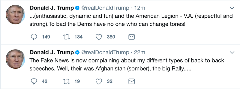 Illustration for article titled Trump Throws a Meme of Himself Eclipsing Obama Into His Unhinged, Typo-Filled Morning Tweetstorm